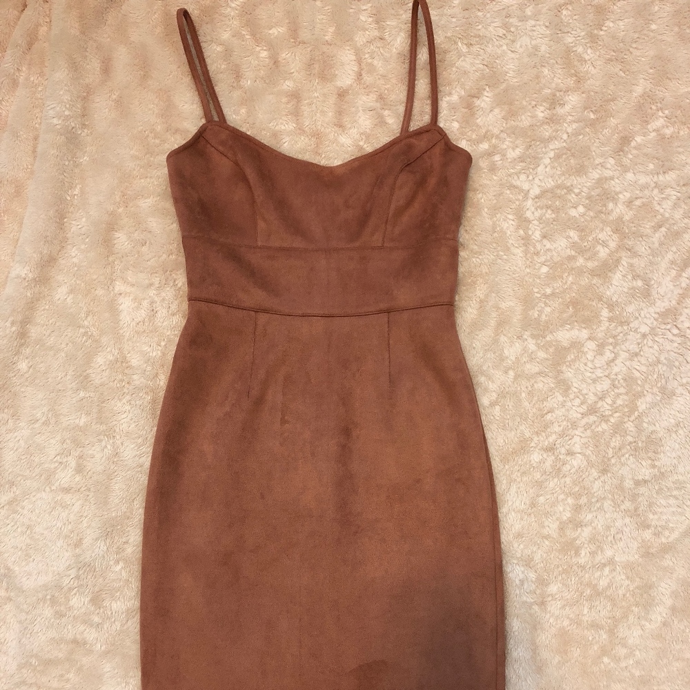 BCBG Alese Faux-Suede Dress